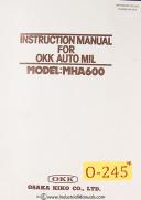 Osaka-OSAKA MHA-600, OKK Automil, Install Operations and Maintenance manual-MHA-600-01